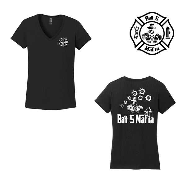 Batt 5 Mafia - WOMEN'S Cotton SS V-NECK